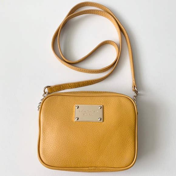 Michael Kors Handbags - MICHAEL KORS Citrus Yellow Leather Crossbody Purse